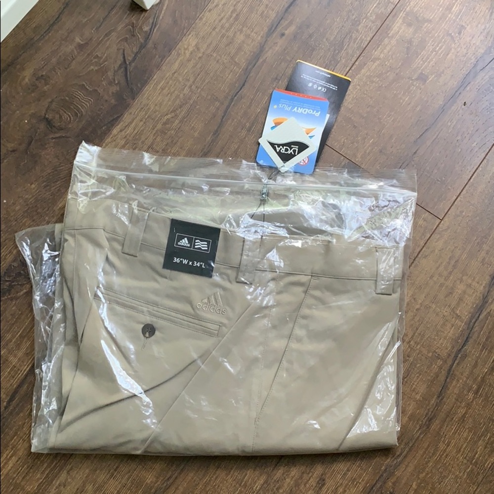 NWT Adidas climalite flat front golf pant 36 X 34